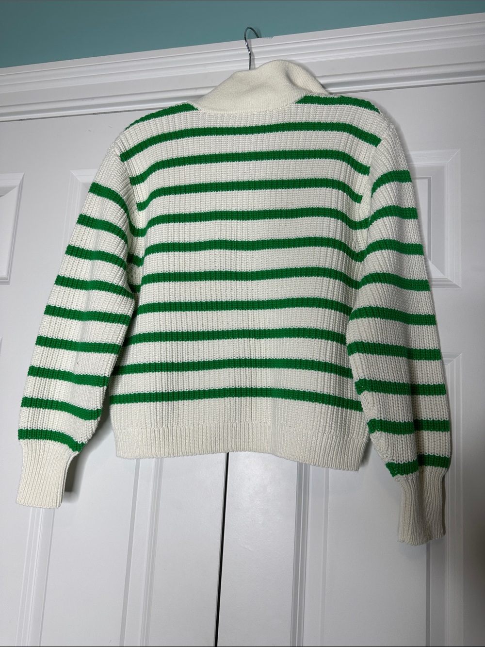 Sezane Kyam Jumper Ecru / Vert size M - Picture 9 of 9
